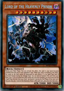 Yugioh Lord of the Heavenly Prison MP22-EN205 1st Edition Prismatic Secret Rare - Image 1