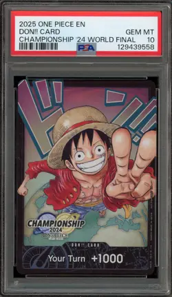 One Piece CCG Don!! Card 2024 World Championship Final PSA 10 Gem Mint - Image 1