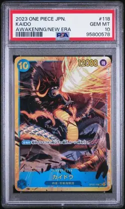 2023 ONE PIECE JAPANESE AWAKENING NEW ERA KAIDO OP05-118 PSA 10 GEM MINT - Image 1