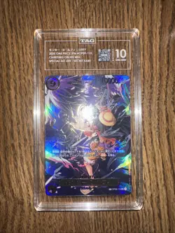 TAG 10 MONKEY.D.LUFFY 2025 ONE PIECE CARRYING ON HIS WILL JAPANESE #OP09-119 ALT - Image 1