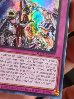 Yugioh! Abyss-steam - SUDA-EN077 - Super Rare - 1st Edition Near Mint, English - Image 4