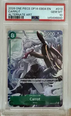 One Piece Azure Sea’s Seven Carrot EB04-013 Alternate Alt Art PSA 10 English Gem - Image 1