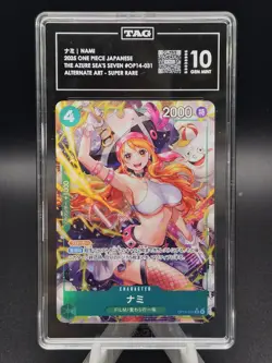 2025 One Piece Japanese OP14 Nami Alternate Art TAG 10 - Image 1
