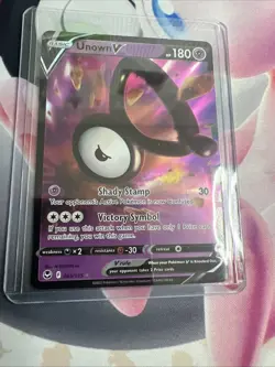 Pokemon TCG Unown V 065/195 Ultra Rare Card SWSH Silver Tempest - Image 1