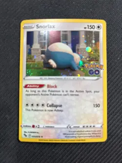 Snorlax Pokemon GO 055/078 : Cosmo Holo Pokemon Card - Image 1