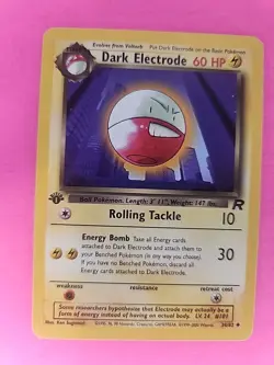 Dark Electrode 1st Edition Team Rocket Pokemon Card WOTC - Image 1