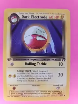 Dark Electrode 1st Edition Team Rocket Pokemon Card WOTC - Image 2