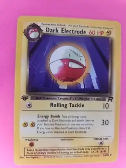 Dark Electrode 1st Edition Team Rocket Pokemon Card WOTC - Image 3