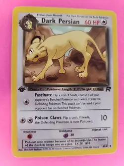 Dark Persian 1st Edition Team Rocket Pokemon Card WOTC - Image 3