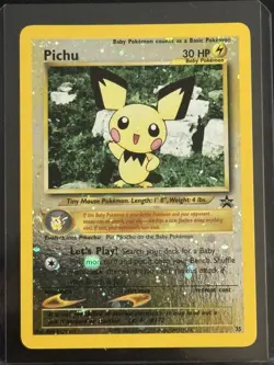 Pichu 35 WotC Promo Reverse Holo LP Pokemon Card - Image 1