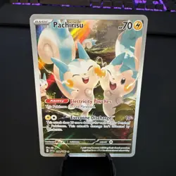 Pachirisu 208/198 Holo Illustration Rare Scarlet & Violet Pokemon Card NM - Image 1