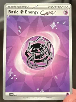 Hand Drawn Pokemon Bubble Mew (sketch) Energy Card Original Art 1/1 custom - Image 1