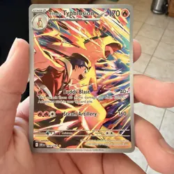 Ethan’s Typhlosion SIR 190/182 SV Destined Rivals Full Art NM Pokemon Card - Image 1