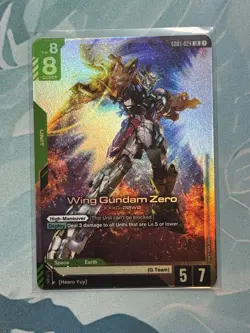 Gundam Card Game GD01 Newtype Rising GD01-024 LR Wing Gundam Zero NM - Image 1