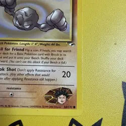 1st Edition BROCK’S GEODUDE 66/132 - GYM HEROES Pokemon Card - Image 4