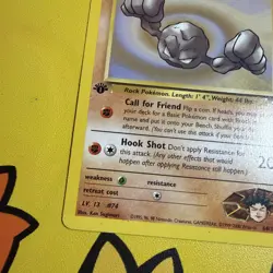 1st Edition BROCK’S GEODUDE 66/132 - GYM HEROES Pokemon Card - Image 5