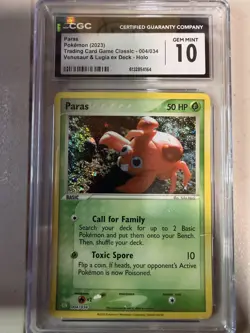 CGC GEM MINT 10 Paras 004/034 Trading Card Game Classic Holo - Image 1