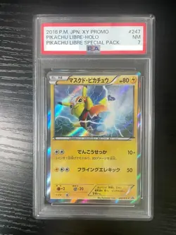 PSA 7 Pikachu Libre Special Pack Holo Promo 247/XY-P 2016 Pokemon Card JPN #315 - Image 1