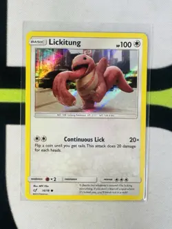 Lickitung 16/18 Common Holo Card Detective Pikachu 2019 Pokemon TCG - Image 1