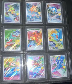 Pokemon TCG Card Lot Bulbasaur Charmander Turtwig Chimchar Piplup Holo 9 Cards - Image 1