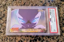 Leaving The Nest Mewtwo Strikes Back Movie Topps #4 Foil Pokemon Card PSA 7 1999 - Image 1