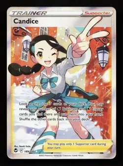 Candice 189/195 Ultra Rare Silver Tempest Pokemon Card - Image 1