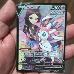 Pokemon Sylveon V TG14/TG30 Brilliant Stars Ultra Rare Holo Rapid Strike Card - Image 3