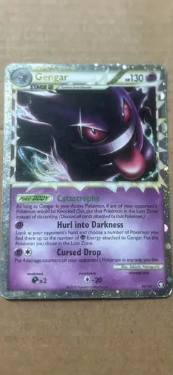 Pokemon Gengar Prime 94/102 Triumphant Holo Ultra Rare 130 HP Stage 2 Card 2010 - Image 1