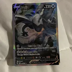Pokemon Lugia V Ultra Rare Full Art Holo 186/195 Silver Tempest 2022 Card - Image 2