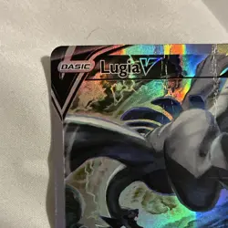 Pokemon Lugia V Ultra Rare Full Art Holo 186/195 Silver Tempest 2022 Card - Image 4