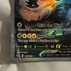Pokemon Lugia V Ultra Rare Full Art Holo 186/195 Silver Tempest 2022 Card - Image 5