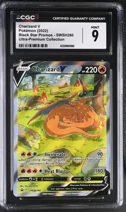 CGC 9 MINT Charizard V SWSH260 HOLO 260 SWSH PROMO Pokemon Card - Image 1