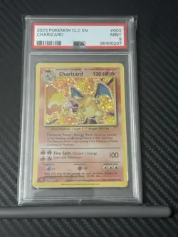 2023 Pokemon Classic Collection CLC en Charizard Trading Card PSA 9 Mint 003/034 - Image 1