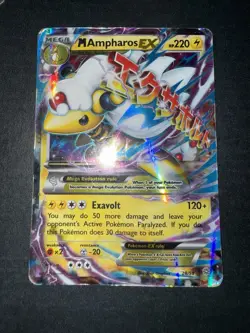Pokemon M Ampharos EX Holo Card 28/98 XY-Ancient Origins - Image 1