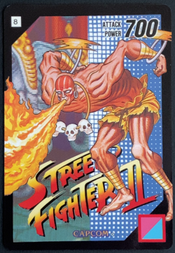 Dhalsim 8 Street Fighter 2 Super Barcode Wars Card Bandai Japanese - Image 1