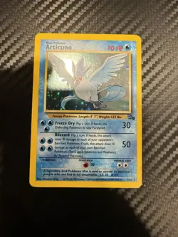 Pokemon Articuno Holo Unlimited Rare Card Fossil 2/62 NM Condition - Image 1