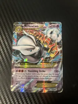 Mega Mewtwo EX Pokemon Card 230HP Vanishing Strike Holo Rare - Image 1