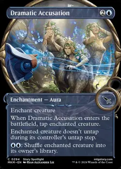 Dramatic Accusation 294 MKM MTG Blue Enchantment Aura Blue 2024 Story Spotlight - Image 1