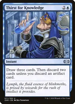 Thirst for Knowledge 71 2XM MTG Blue Instant Draw 2020 Uncommon Discard Thompson - Image 1