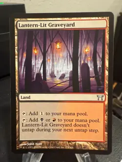 MTG Magic the Gathering Champions of Kamigawa Lantern-Lit Graveyard - Image 1