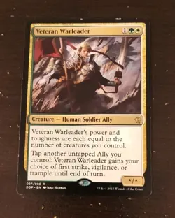 1x Veteran Warleader - Battle for Zendikar - Magic the Gathering MTG / Used - Image 1