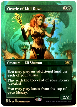 MTG Oracle of Mul Daya (Borderless Foil) Double Masters 2022 370 LP - NM - Image 1