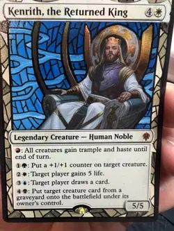 MTG Kenrith, The Returned King, Hand Painted Altered Card EDH Alter Art Holo - Image 5