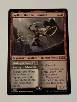 MTG Kellan, the Fae-Blooded Birthright Boon - Wilds Of Eldraine NM - Image 1