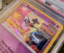 Deoxys Holo RARE Pokemon Card PSA 9 MINT Fusion Strike #120/264 Battle Deck 2021 - Image 2