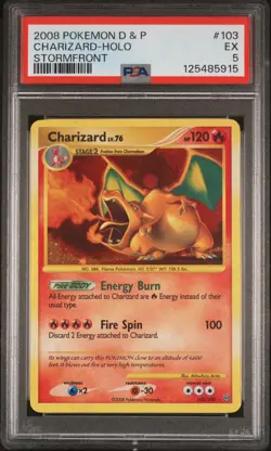 2008 POKEMON DIAMOND & PEARL STORMFRONT #103 CHARIZARD-HOLO PSA 5 - Image 1