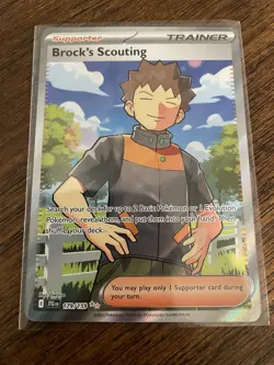 Pokemon TCG - Brock's Scouting - Full Art - 179/159 Sv09: Journey Together - NM - Image 1