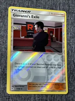 Pokemon Hidden Fates Giovanni's Exile Reverse Holo 57/68 - Image 1