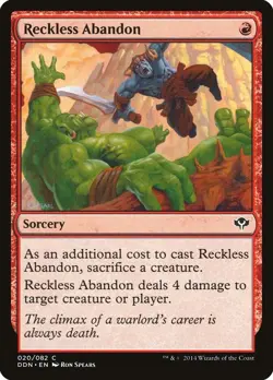 Reckless Abandon 20 C Duel Decks: Speed vs. Cunning Magic: The Gathering NM/M - Image 1