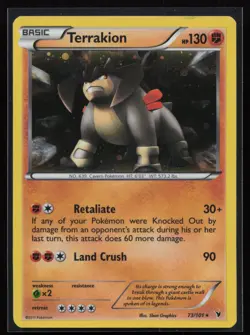 Terrakion - 73/101 (Cosmos Holo) 073/101 Blister Exclusives Pokemon TCG Card - Image 1